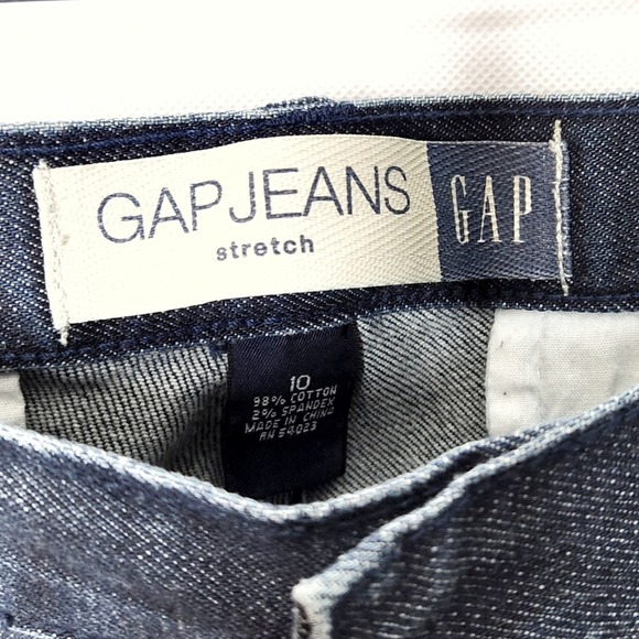 Vintage Gap Y2K 2001 Flare Leg Denim Center Pleat Wide Jeans Size 10 - Picture 8 of 9